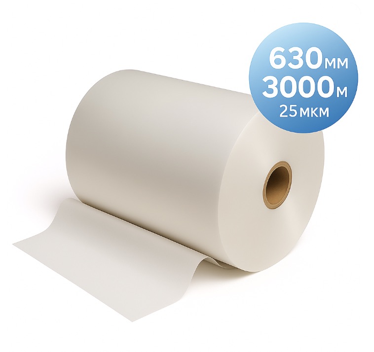 Плівка рулонна TOSHEN, 630 мм, 3000 м, 25 мкм, матова (000015742)